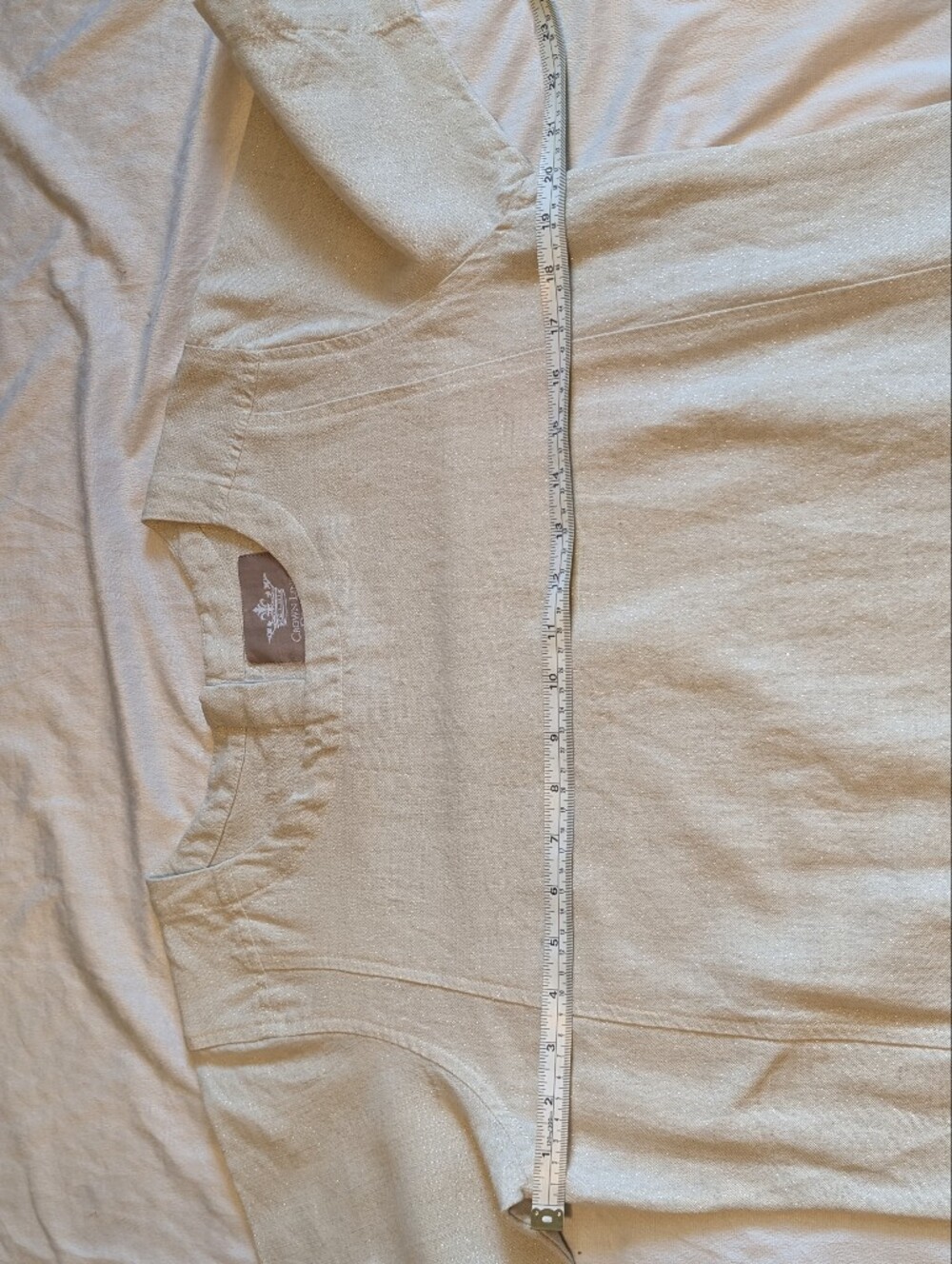 Crown Linen Designs 100% Linen with glitter Dress size small - Picture 7 of 10